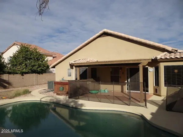 a view of a house with a patio