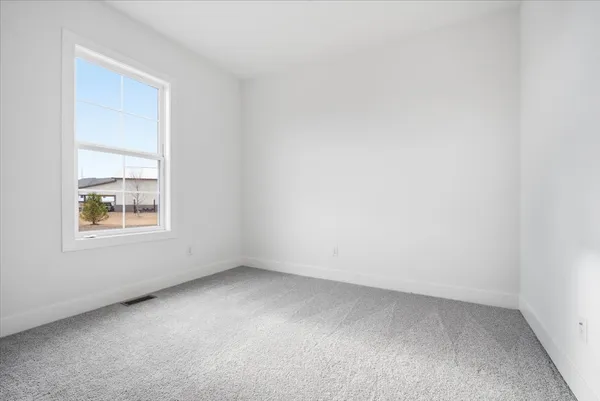 an empty room with a window