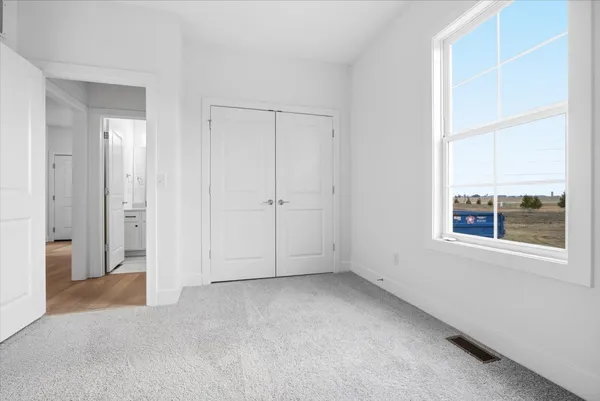 an empty room with a window