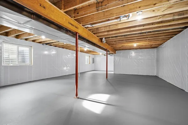 a view of a hallway with window