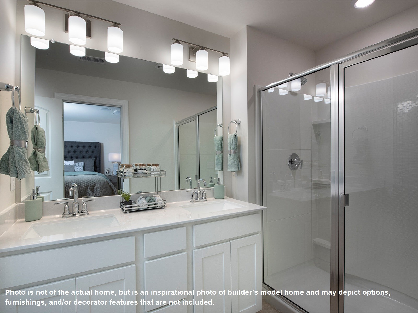 738 Prairie View Drive Columbia, TN 38401 - Photo 8 of 13 a bathroom with a double vanity sink mirror and shower