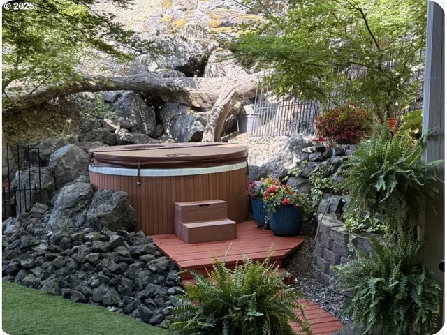 a view of outdoor space and garden