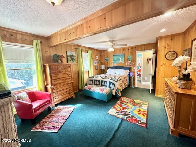 113 Star Church Road Marshallberg, NC 28553 - Photo 20 of 37 Downstairs primary bedroom with two large closets & connecting large bathroom.