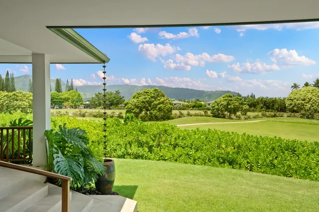 a view of lake from a yard