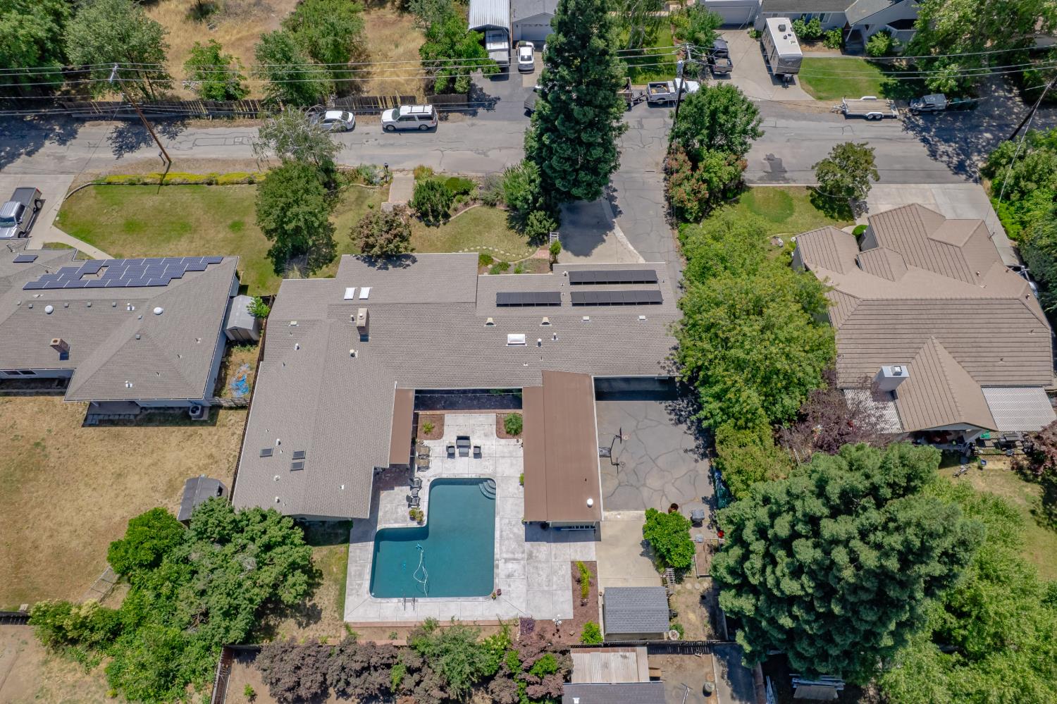 1880 Magnolia Street Gridley, CA 95948 - Photo 79 of 95 an aerial view of a house with swimming pool