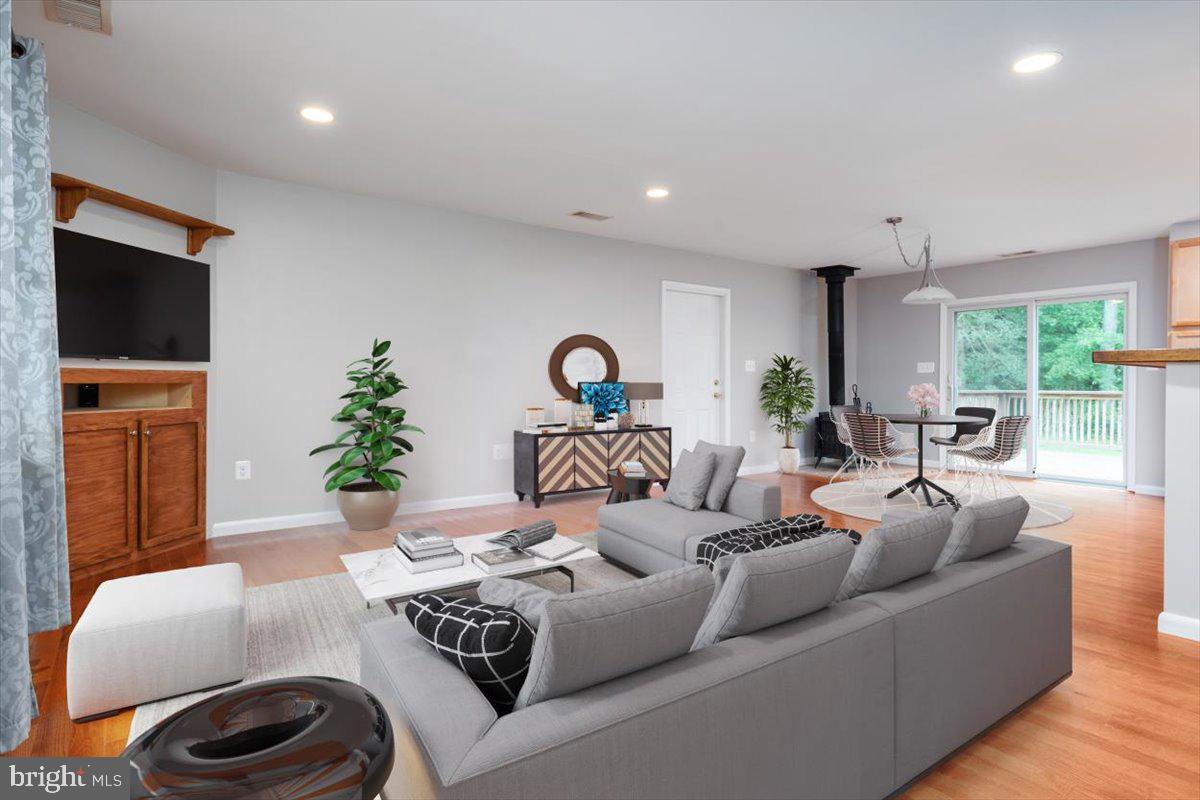 Expansive Family Room opens to Dining Area