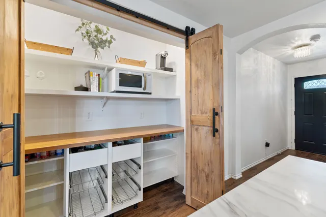 a view of closet area