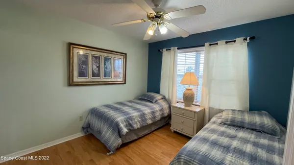 a view of a lake with a big yard