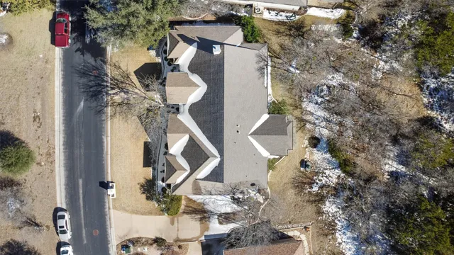 an aerial view of multiple house