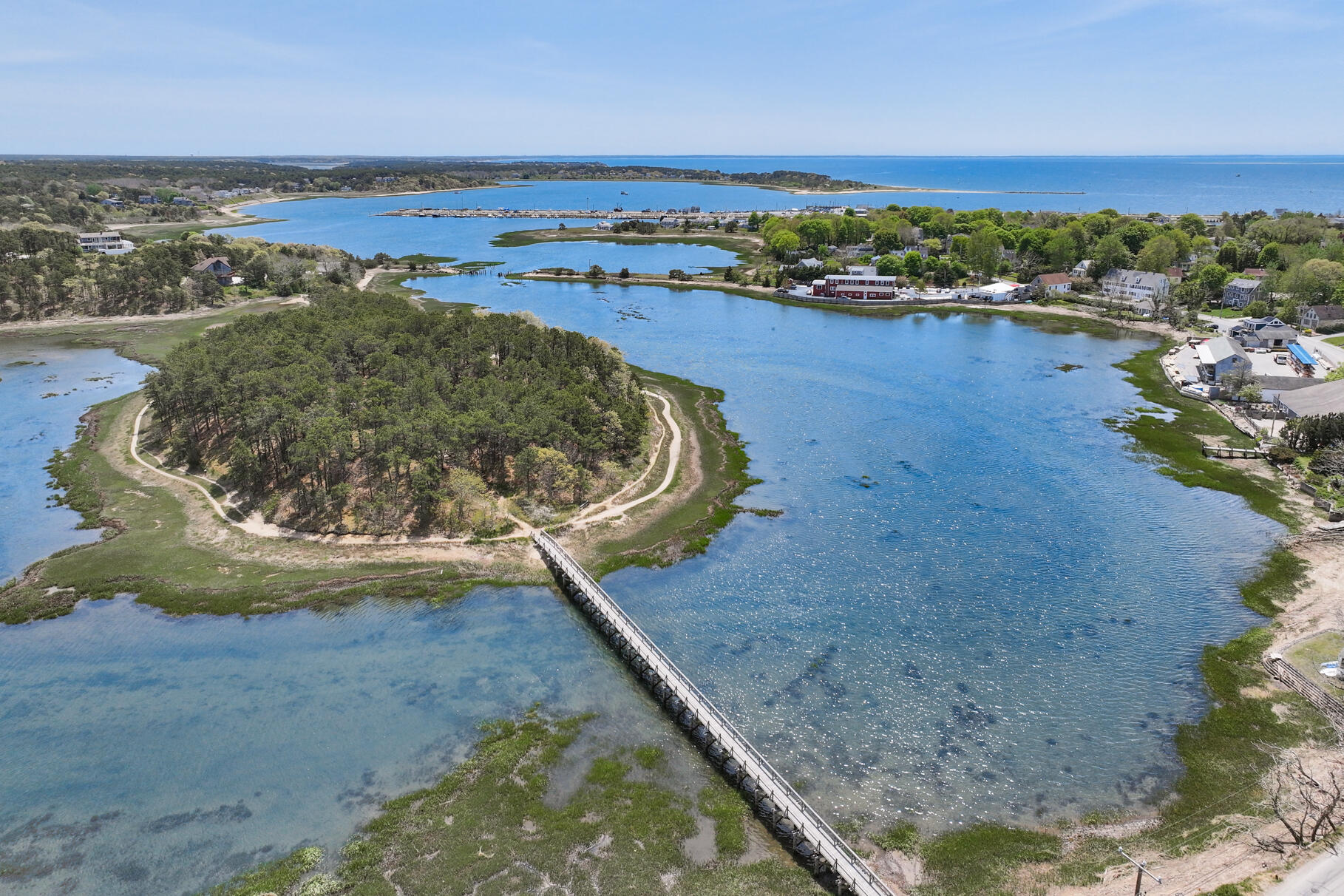 20 Bank Street Wellfleet, MA 02667 - Photo 42 of 49 a view of a lake with a mountain