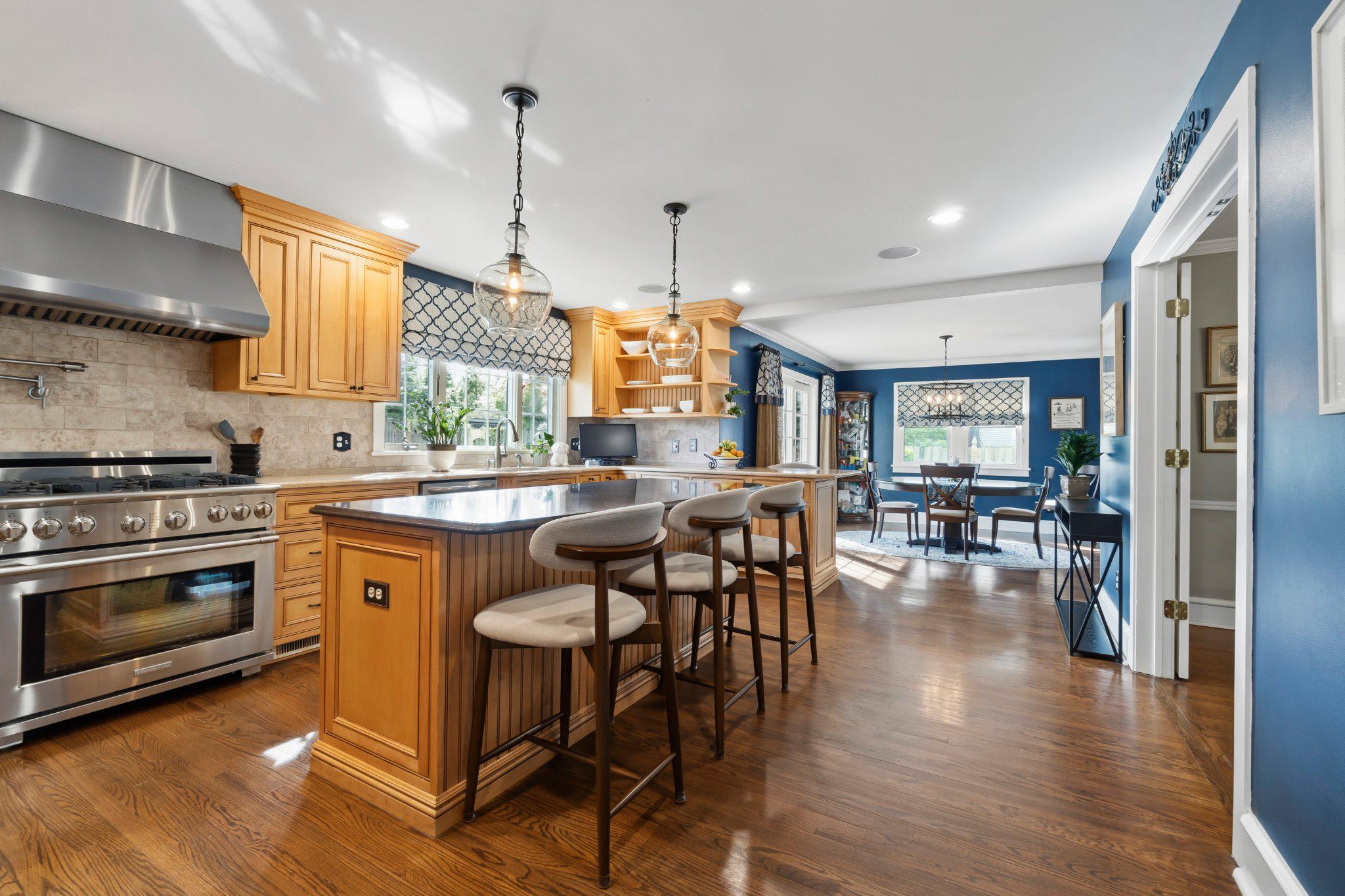 272 Jefferson Avenue Haddonfield, NJ 08033 - Photo 14 of 43 a kitchen with lots of counter top space and dining table