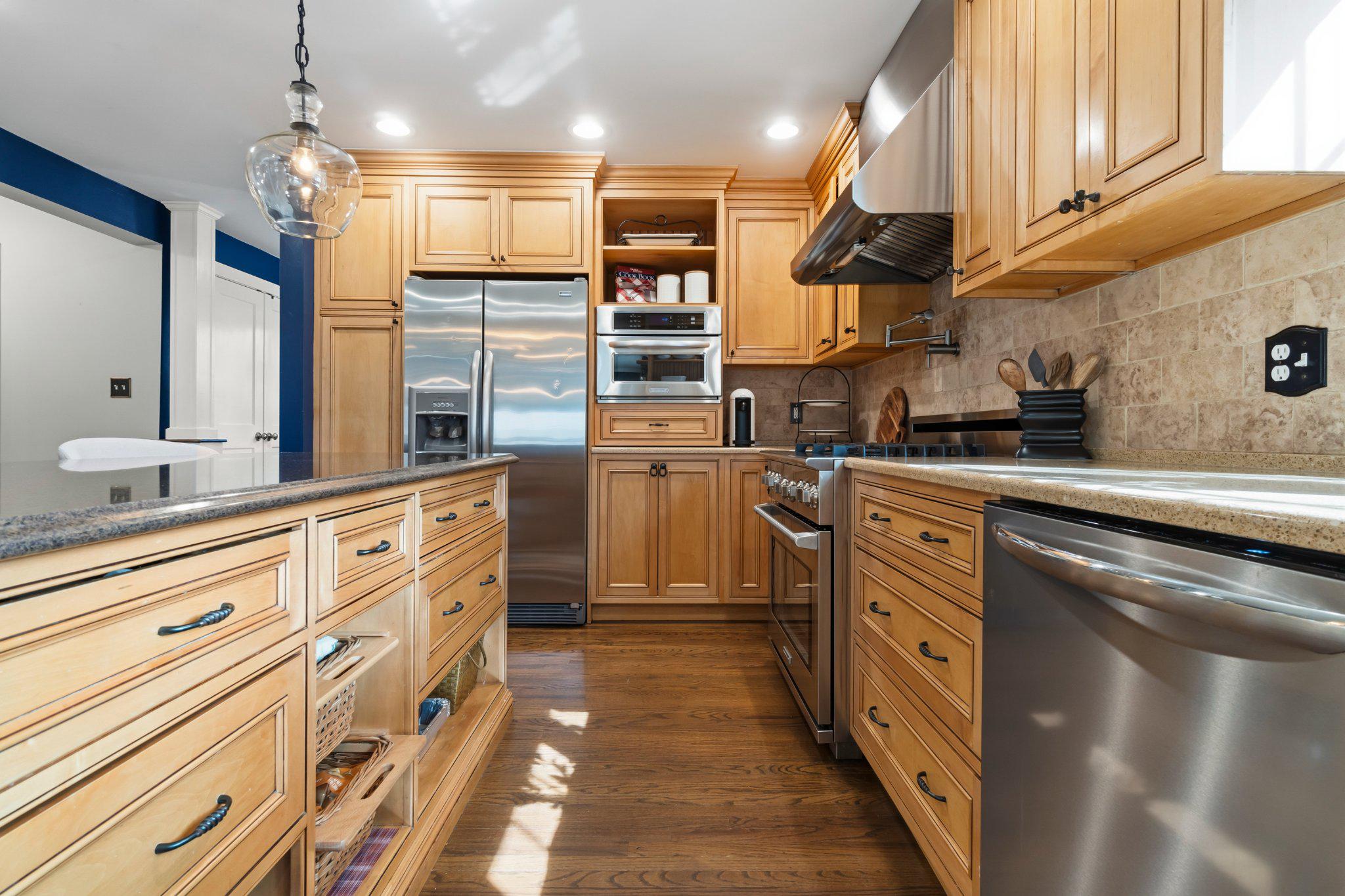 272 Jefferson Avenue Haddonfield, NJ 08033 - Photo 15 of 43 a kitchen with stainless steel appliances granite countertop a sink and cabinets