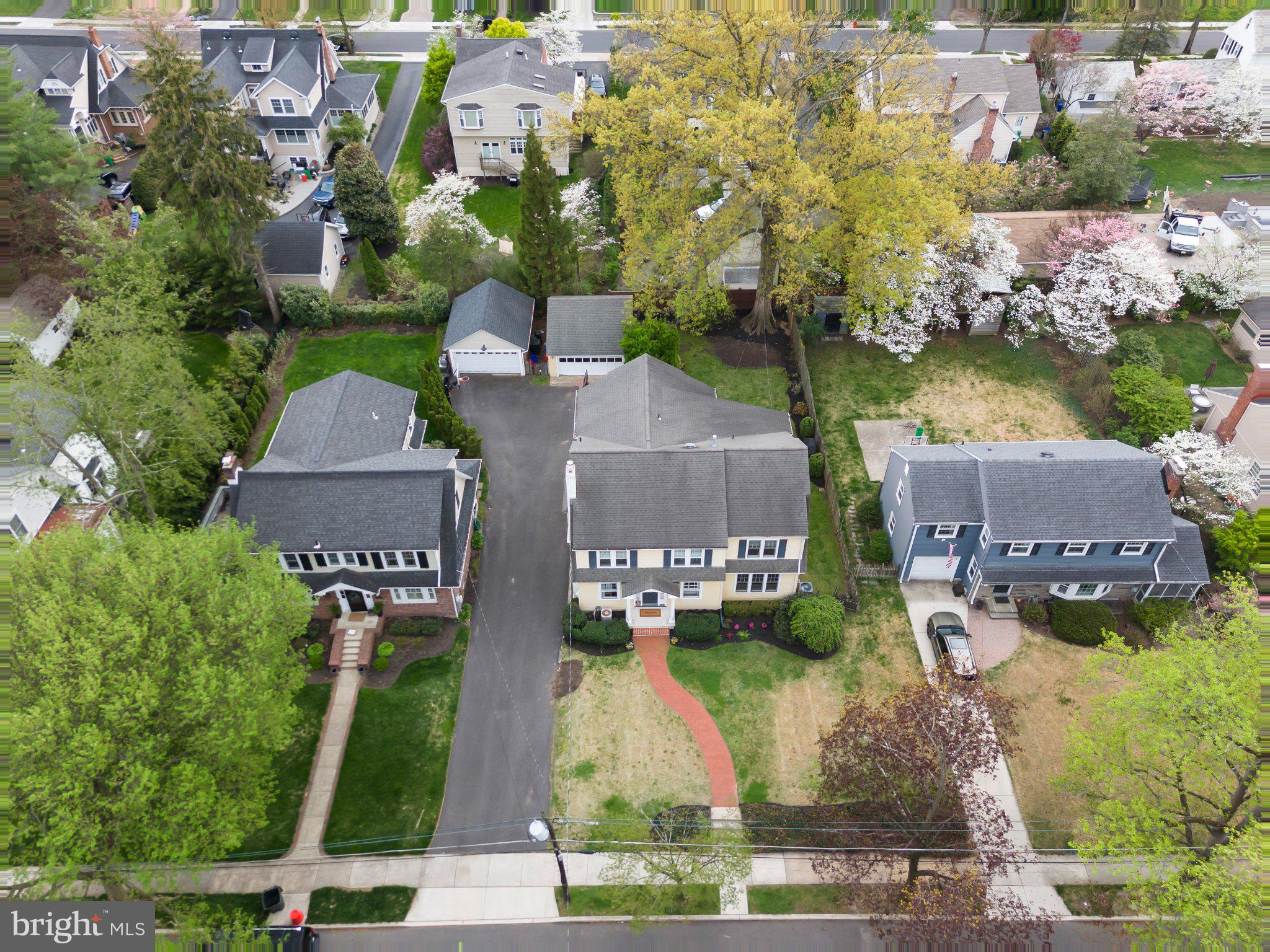 272 Jefferson Avenue Haddonfield, NJ 08033 - Photo 39 of 43 an aerial view of residential houses with outdoor space and swimming pool