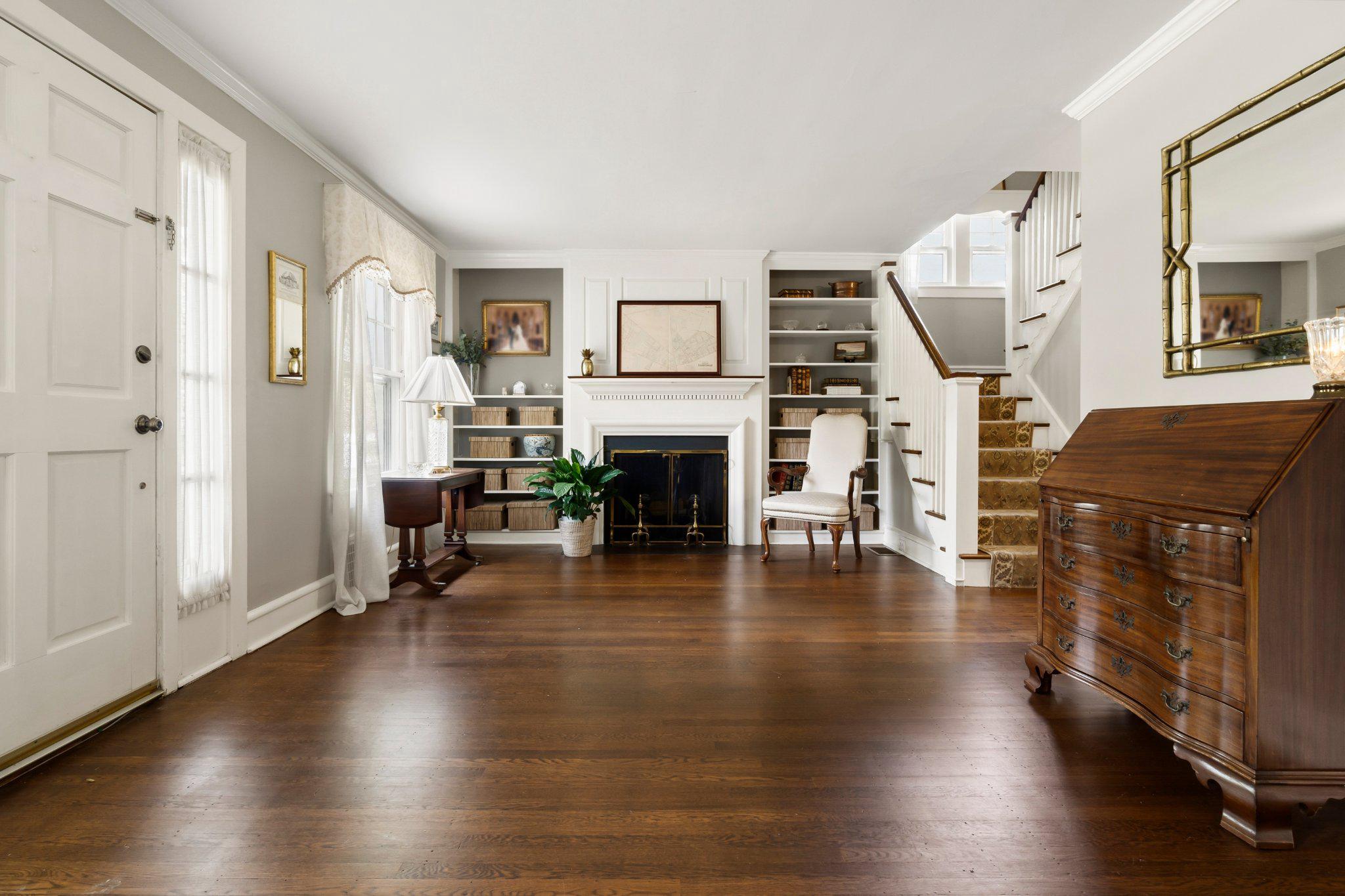 272 Jefferson Avenue Haddonfield, NJ 08033 - Photo 6 of 43 a view of a livingroom with furniture and a fireplace