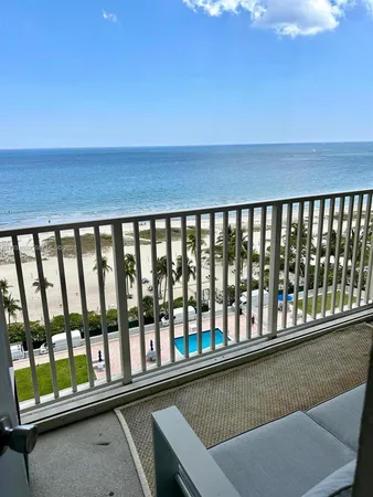 a view of a balcony