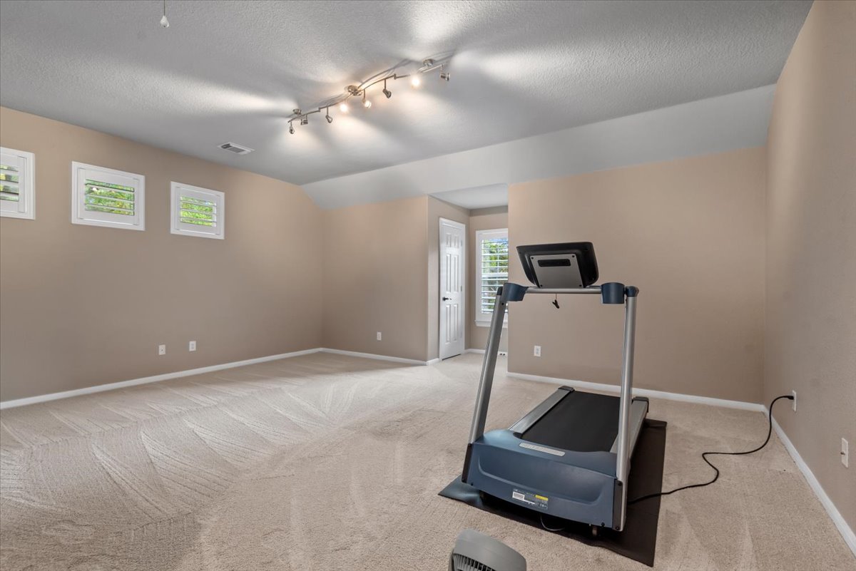 15519 Stallion Point Circle Cypress, TX 77429 - Photo 29 of 37 Spacious room featuring neutral-toned walls, carpeted flooring, and track lighting