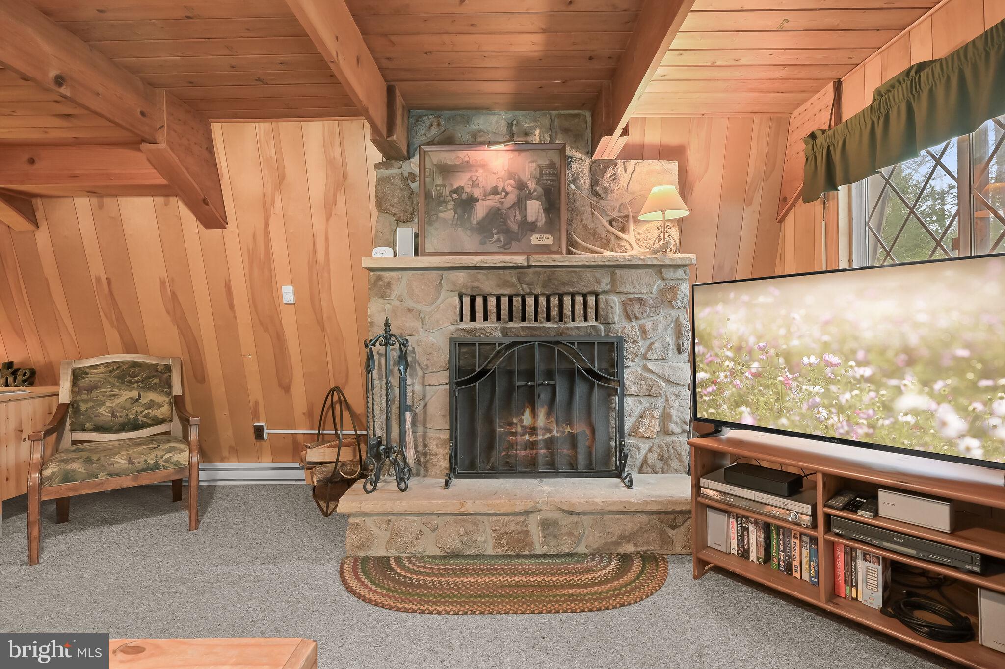 2702 Mayhew Inn Road Oakland, MD 21550 - Photo 10 of 87 Living Room | Deck Access Fireplace