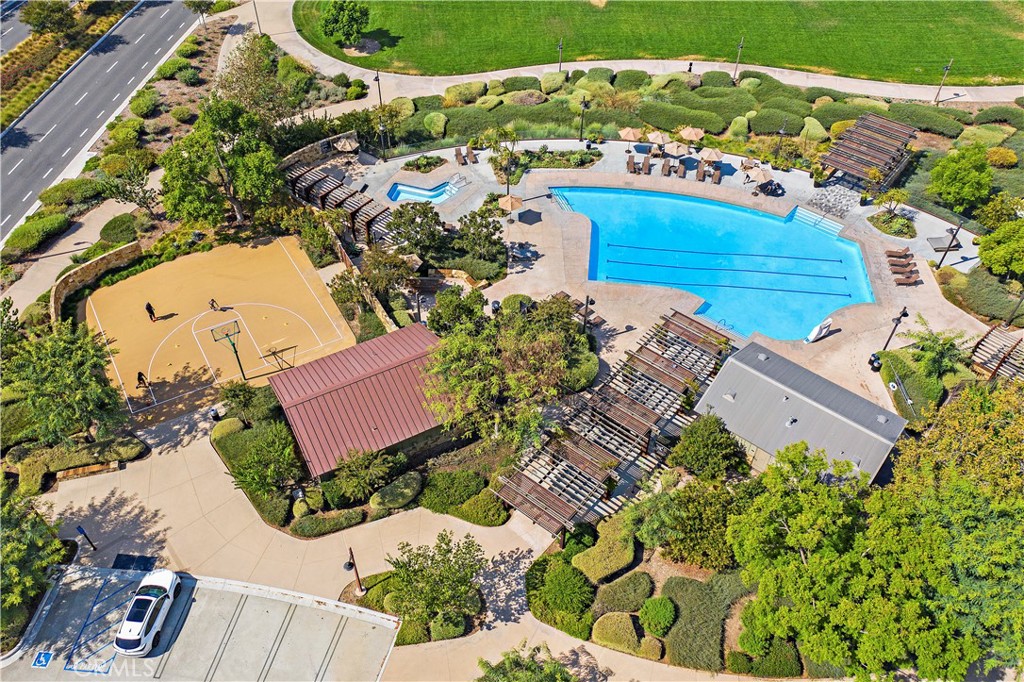 108 Fairgrove Irvine, CA 92618 - Photo 36 of 40 an aerial view of a house with a yard and garden