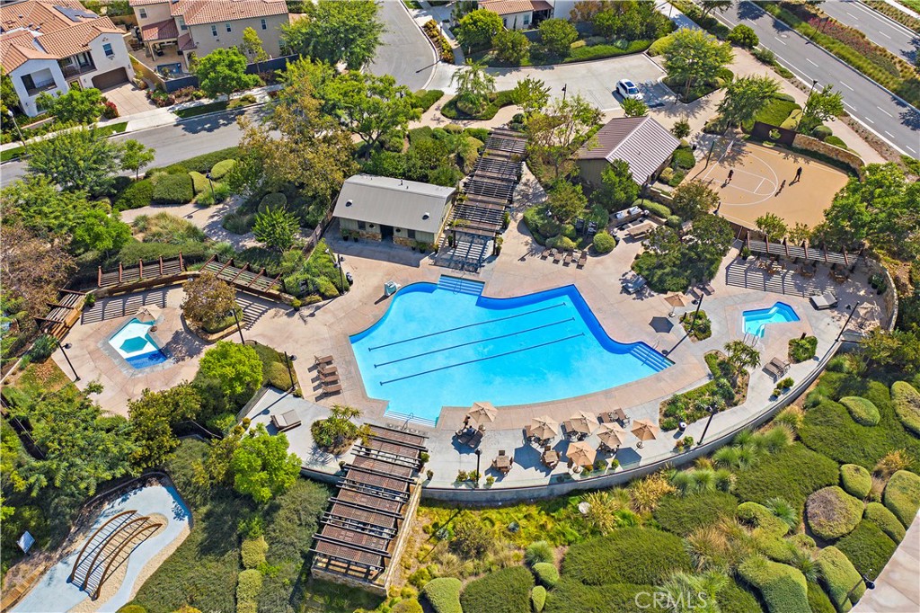 108 Fairgrove Irvine, CA 92618 - Photo 38 of 40 an aerial view of a house with a swimming pool yard and outdoor seating