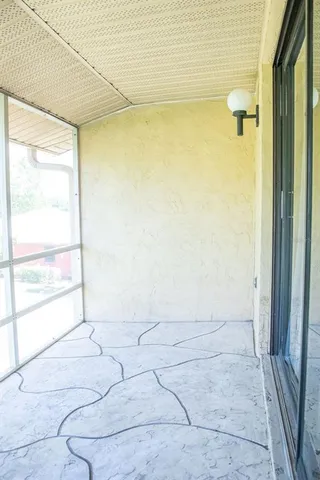 a view of a room with a shower
