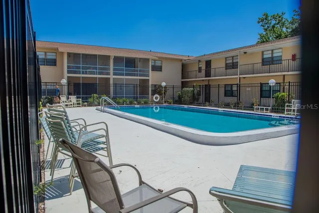 front view of a house with a patio