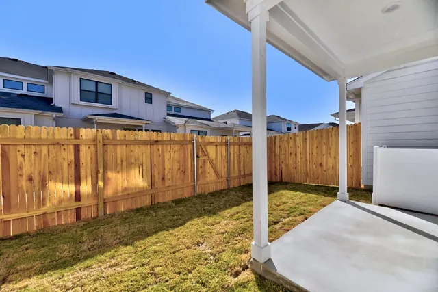 a backyard of a house