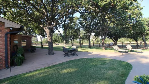 a view of a park with tree s