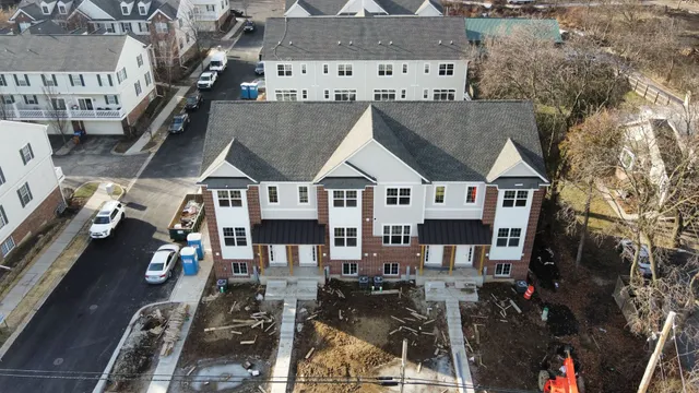 an aerial view of residential houses