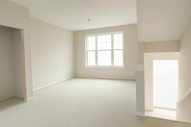 an empty room with a window
