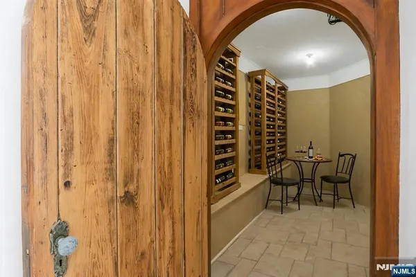 a view of dining room with chairs