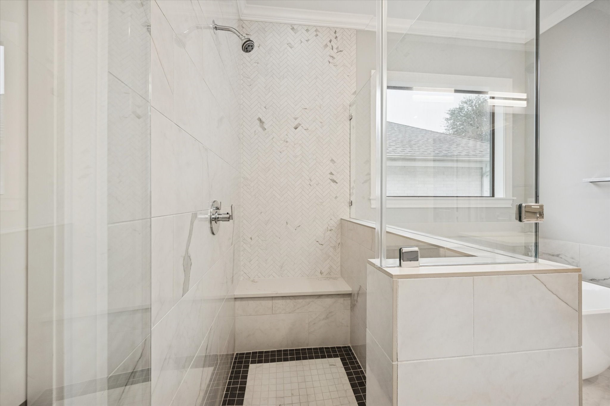 4108 Sunset Boulevard Houston, TX 77005 - Photo 17 of 21 a bathroom with a sink and a shower