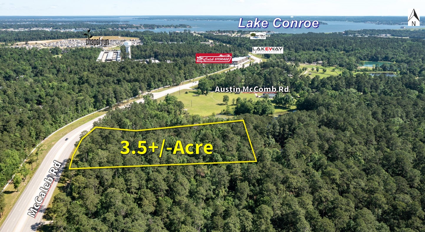 1331 A McCaleb Road Montgomery, TX 77316 - Photo 1 of 13 3.5+/-Ac Aerial view N-Lake Conroe