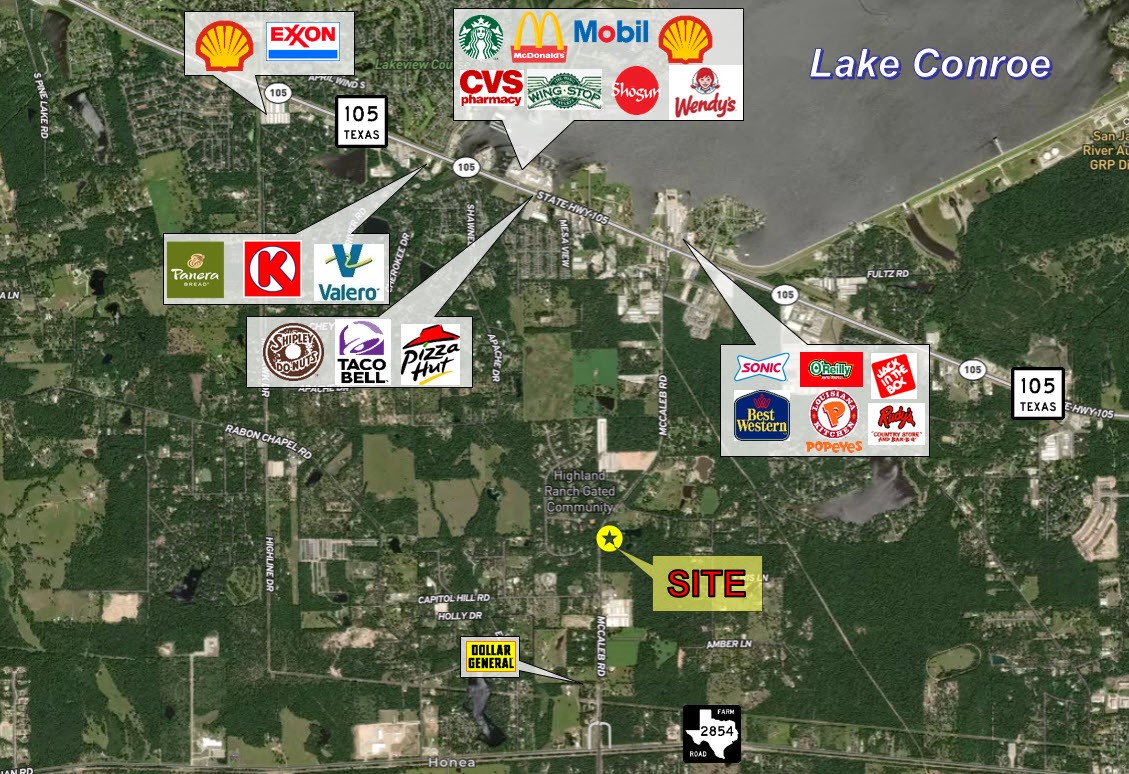 1331 A McCaleb Road Montgomery, TX 77316 - Photo 12 of 13 Aerial Site Map