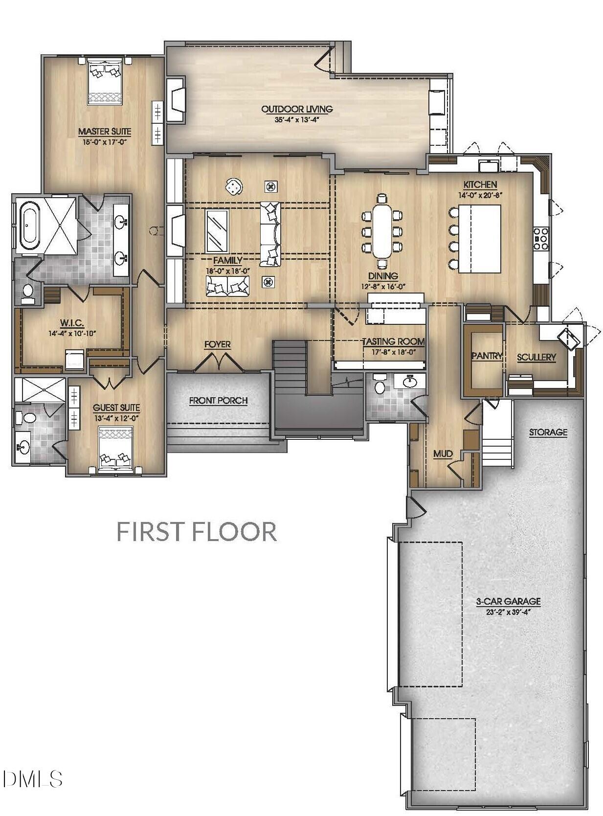 5904 Leone Pride Circle Raleigh, NC 27603 - Photo 4 of 7 a picture of a kitchen with refrigerator and cabinets