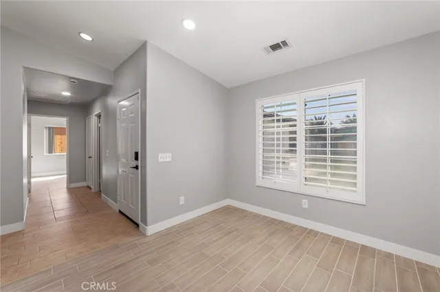 a view of kitchen with wooden floor
