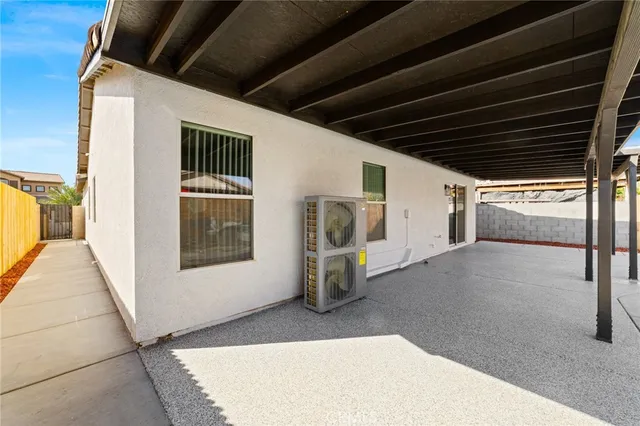 a view of a pool with a yard