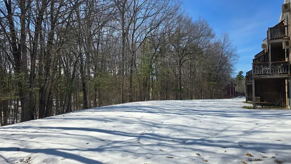 a view of space with iron fence