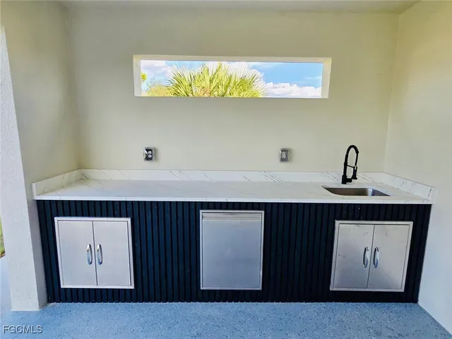 a sink with a cabinet