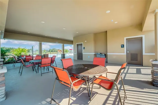 a view of a lake with a city