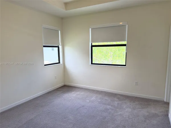 an empty room with a window