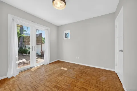 a view of a house with outdoor space and sitting area