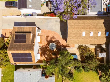 an aerial view of a city