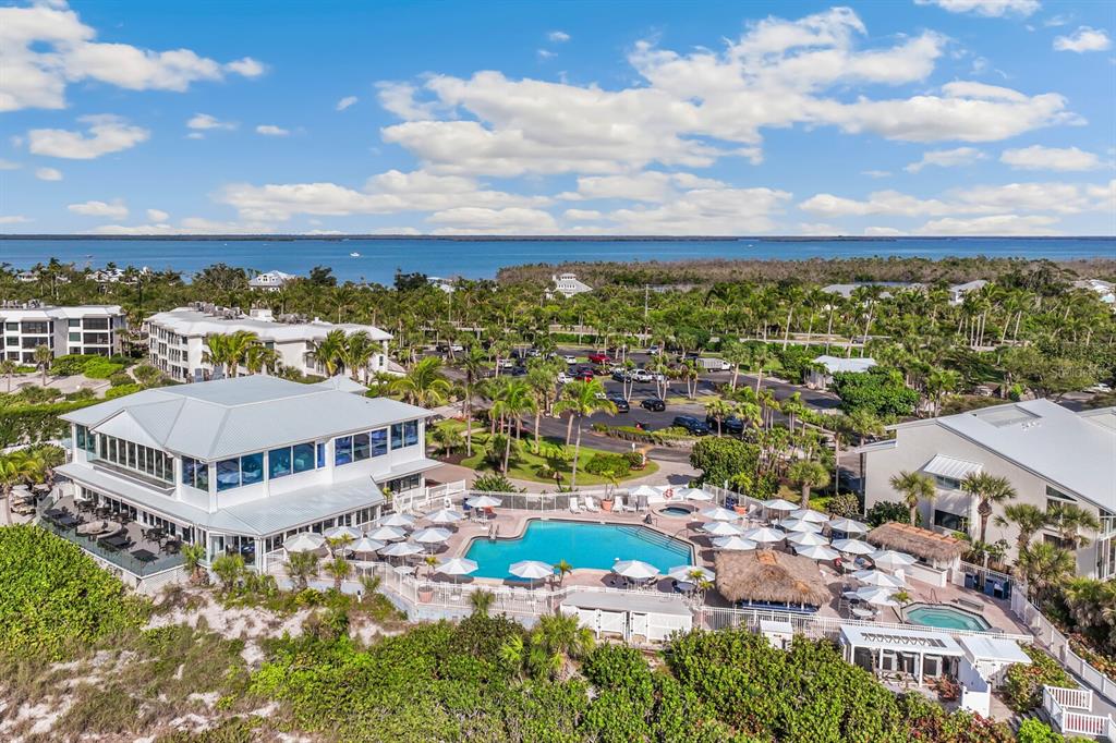 5000 Gasparilla Road, Unit 53A Boca Grande, FL 33921 - Photo 33 of 55 an aerial view of a house with a ocean view