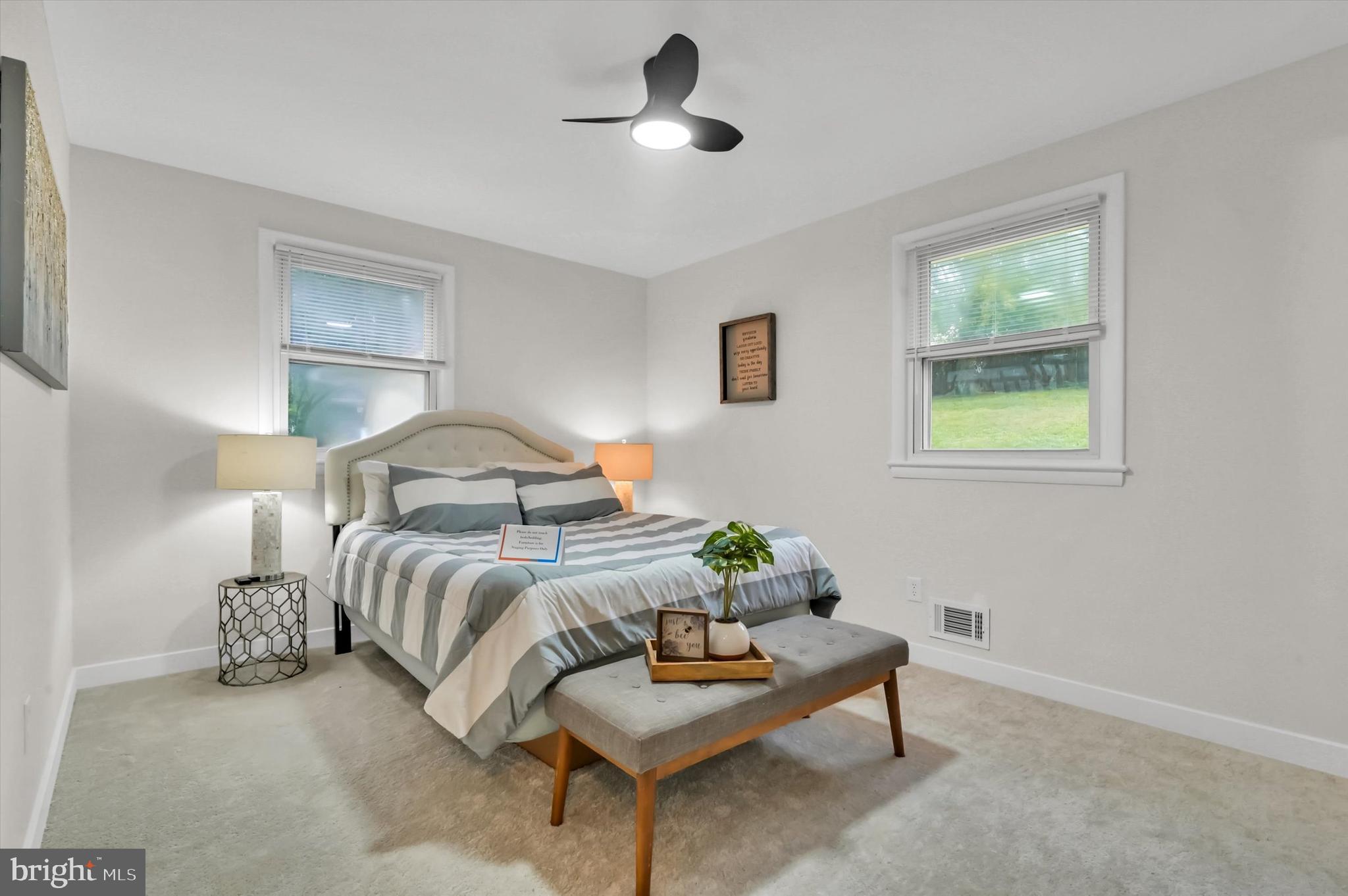 6514 Northam Road Temple Hills, MD 20748 - Photo 23 of 32 Primary bedroom 1 on main level; ceiling fan