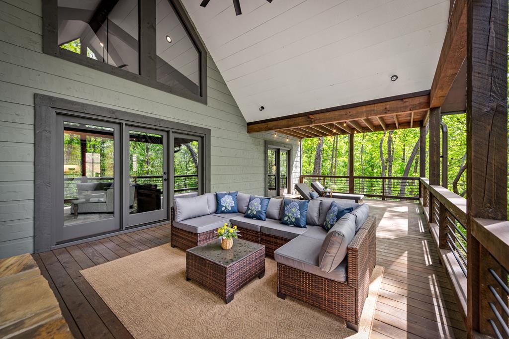 895 Price Road Blue Ridge, GA 30513 - Photo 28 of 140 a living room with furniture and a large window