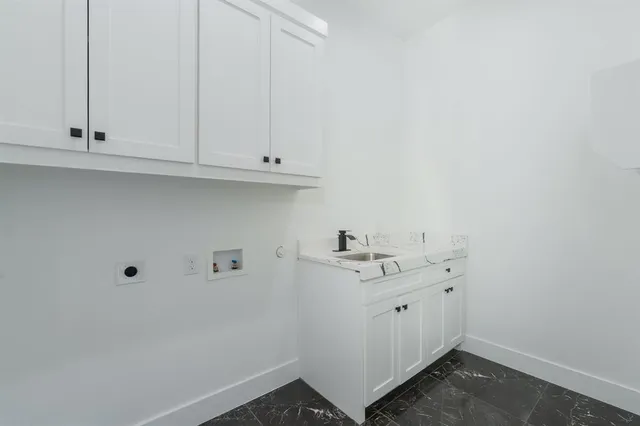 a room with cabinets