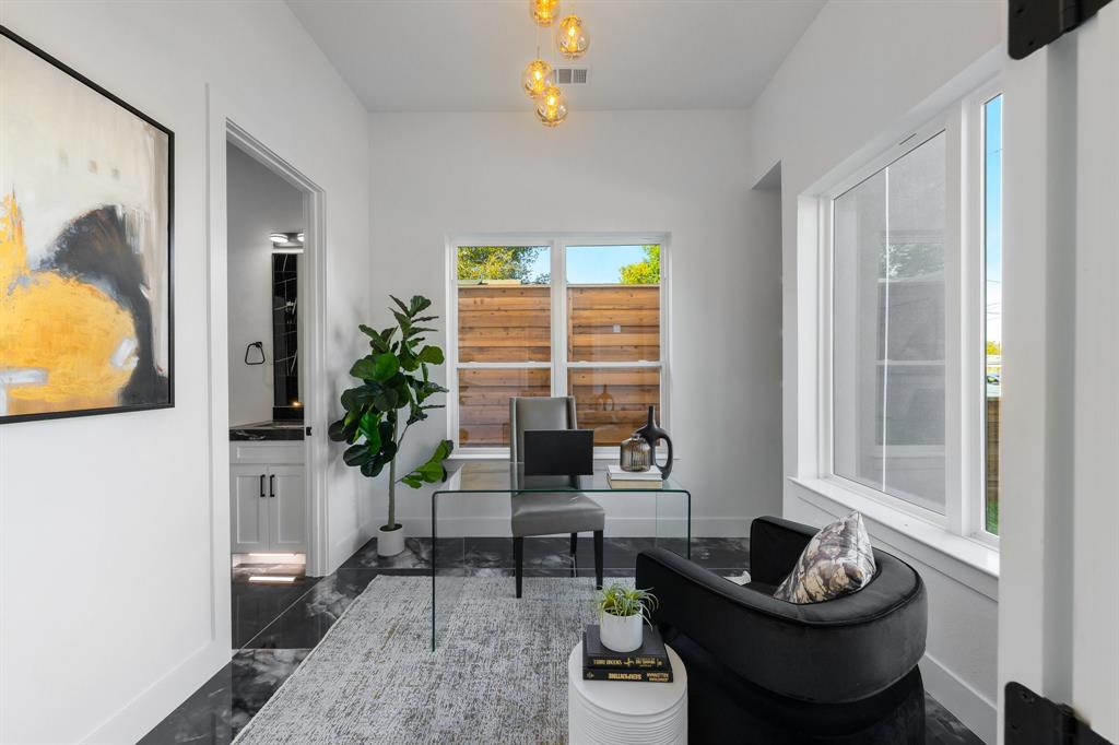 3351 Sylvan Avenue Dallas, TX 75212 - Photo 8 of 40 a living room with furniture and a potted plant