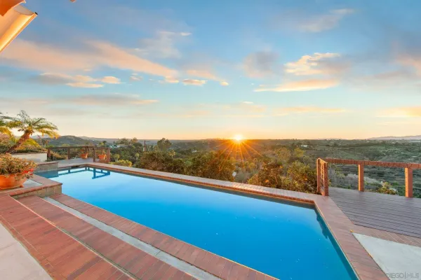 a view of a terrace with skyline