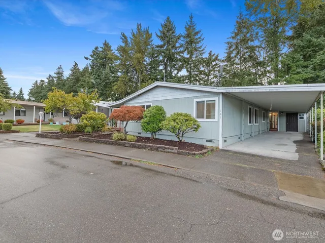 front view of a house with a street