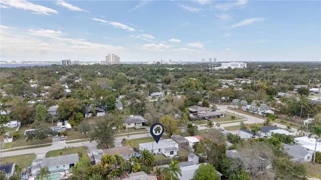 an aerial view of multiple house